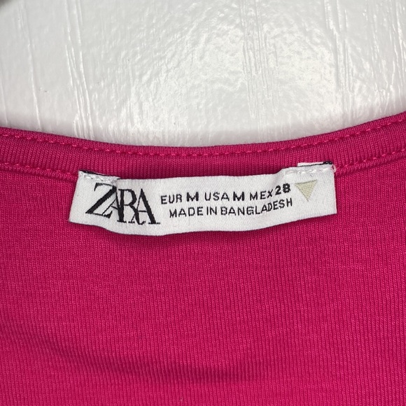 2/$20 Zara Bodycon hot pink mini dress - Picture 3 of 3